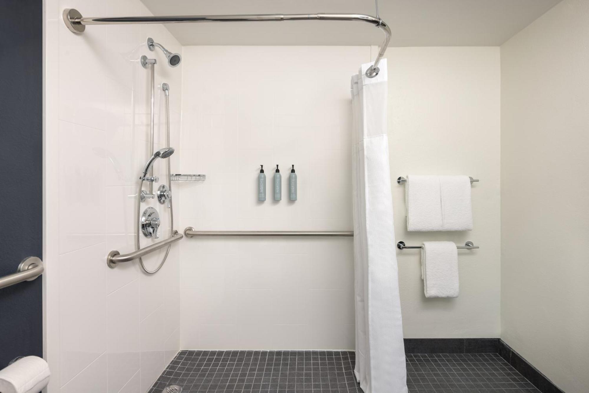 One-Bedroom King Suite Sofa Bed Roll Shower Mobility Hearing Accessible